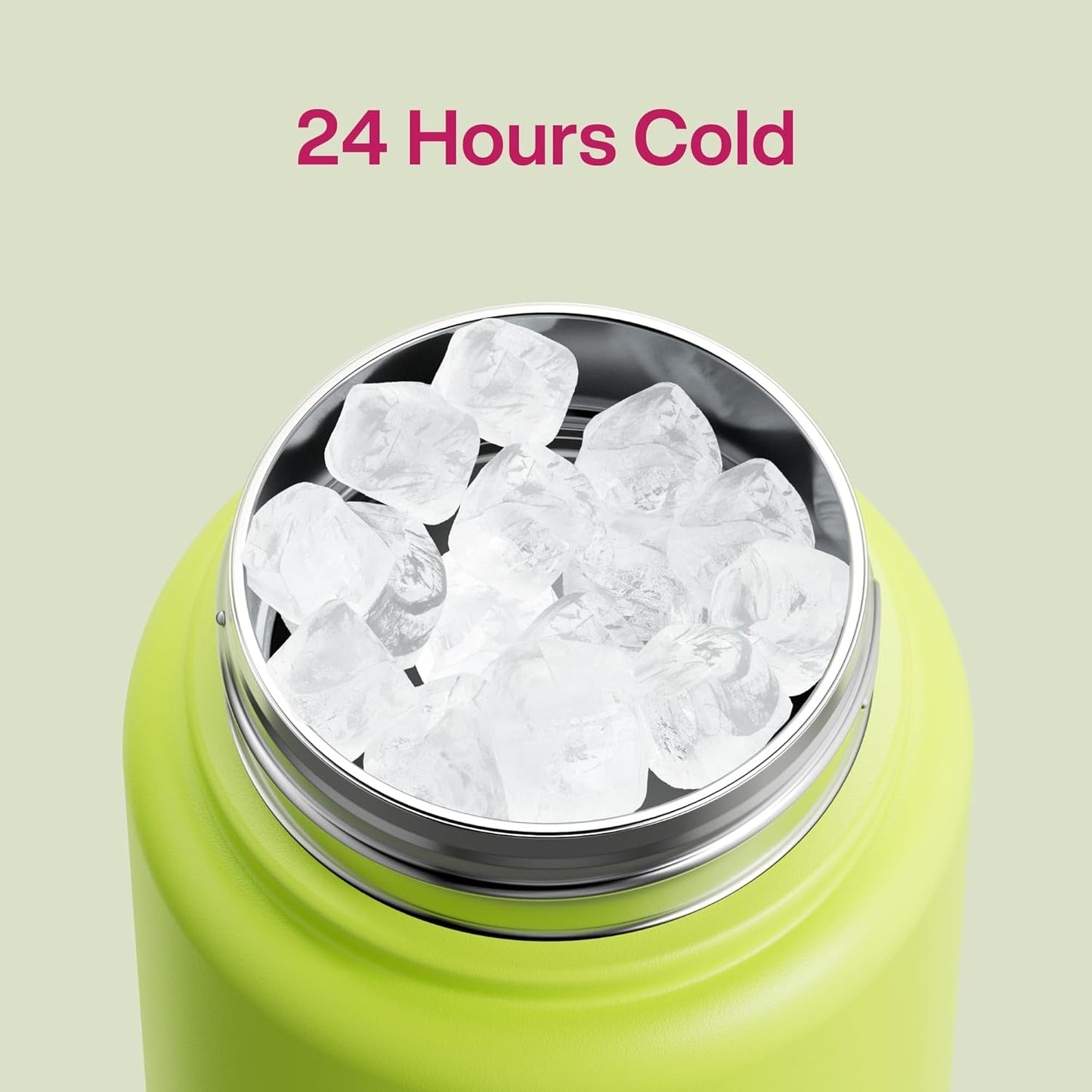 ENCOOL Insulated Water Bottle with Straw Stainless Steel Water Bottle, Leak-Proof, BPA-Free, Double Wall Vacuum Keeps Cold for 24 Hours for Sports, Travel, School (26 oz, Cotton Candy) - Colors A