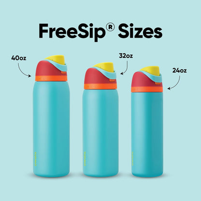 Owala FreeSip Insulated Stainless Steel Water Bottle with Straw, BPA-Free Sports Water Bottle, Great for Travel, 32 Oz, Denim