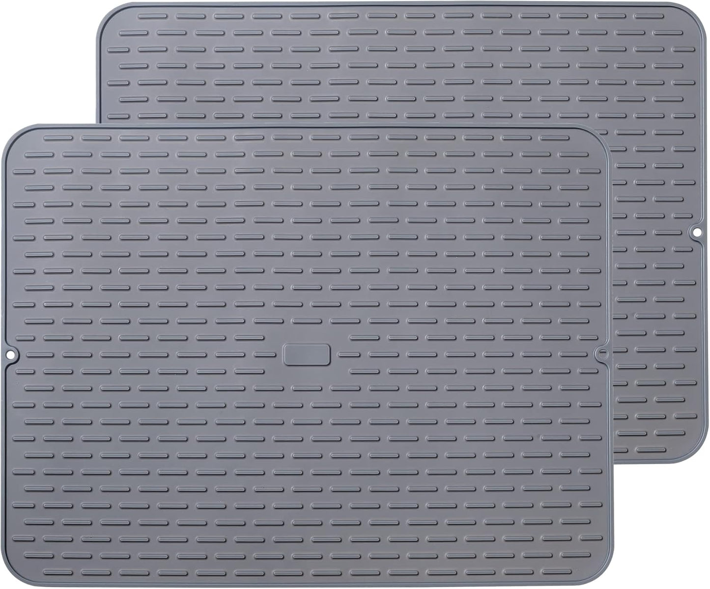 To encounter Silicone Dish Drying Mat -Small 17.5" x 8" - Set of 2 Flexible Stemware Drying Mat, Heat Resistant Silicone Trivet, Countertop Mat, Dish Draining Mat, Sink Mat