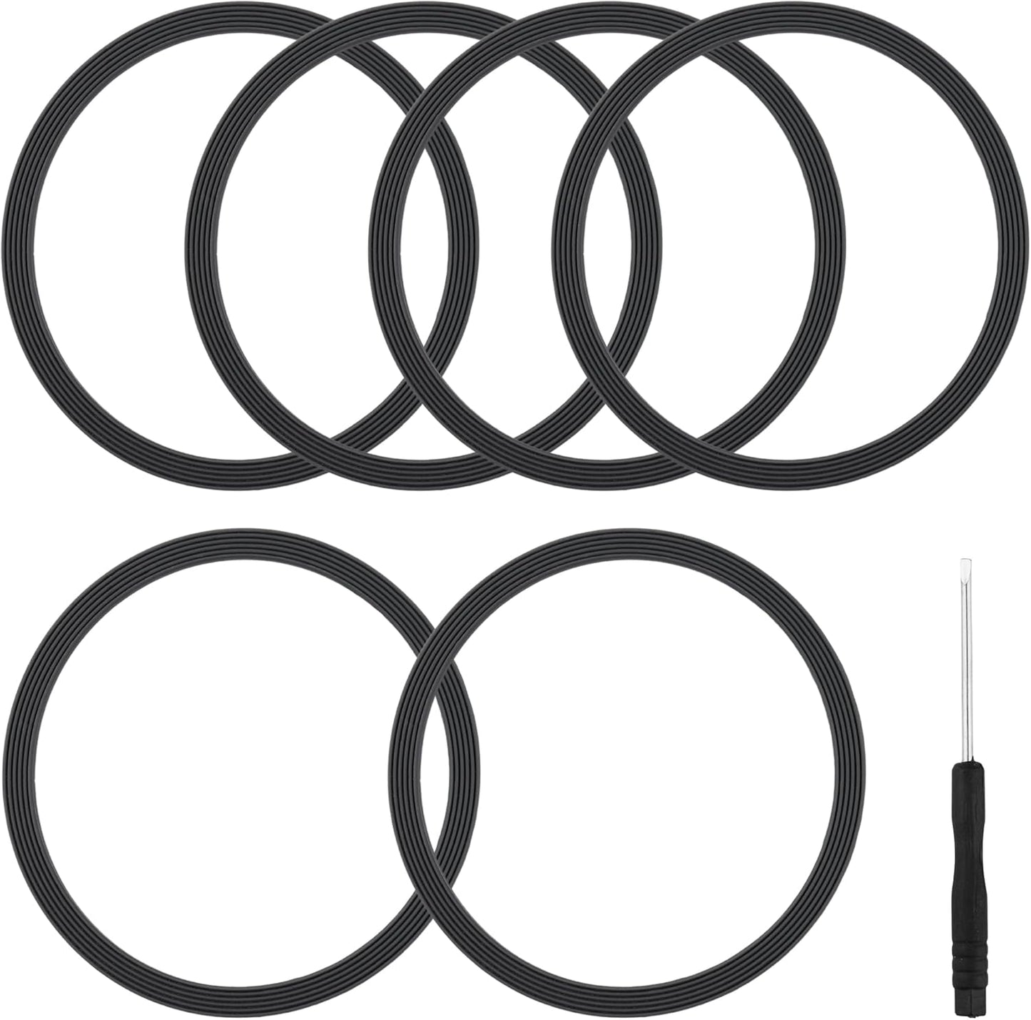Joshey 6 Pack Rubber Seal Replacement Gaskets, Compatible with Owala Freesip 16/19/24/25/32/40oz Bottle Spout Lid - Silicone Gasket Replacement Parts