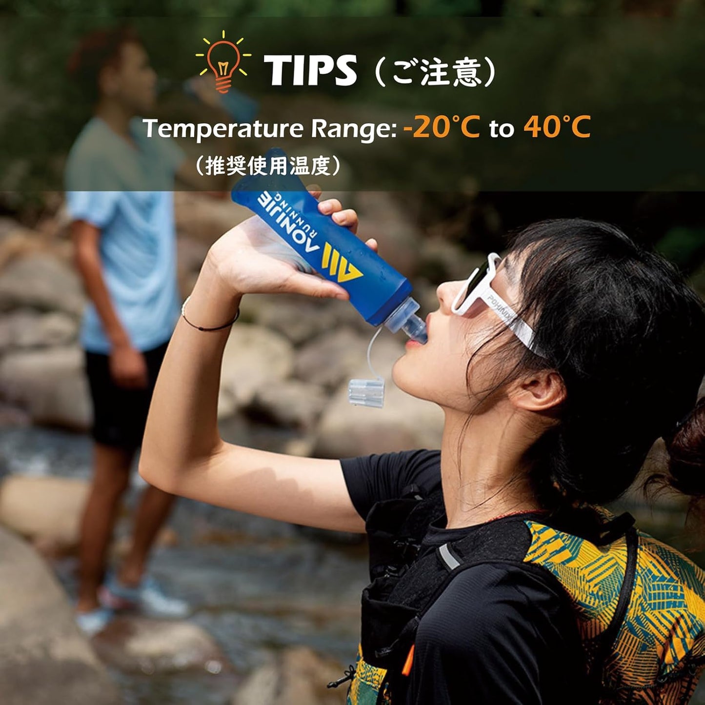 TRIWONDER Handheld Water Bottle for Running, Quick Grip Chill 17 oz Handheld Soft Water Bottle with Hand Strap Hydration Pack, BPA Sport Soft Flask (Blue)