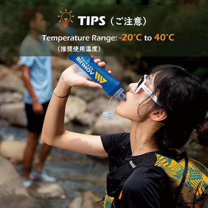 TRIWONDER Handheld Water Bottle for Running, Quick Grip Chill 17 oz Handheld Soft Water Bottle with Hand Strap Hydration Pack, BPA Sport Soft Flask (Blue)
