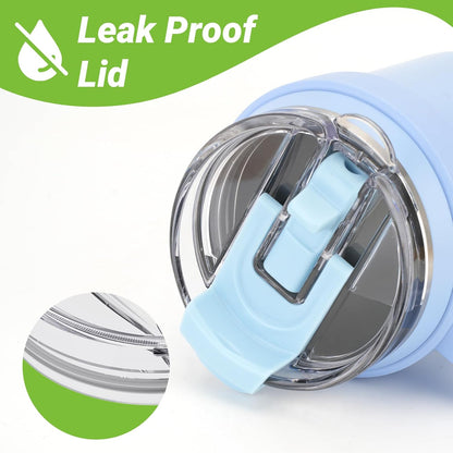 Zenbo 2-in-1 Replacement Lid – Press-In Leakproof Flip Straw & Sip Top, Compatible for Yeti 30oz/35oz/42oz Tumbler Lids, Fit for Hydraflow/Hydrapeak 40oz and REDUCE 40oz/50oz Tumblers