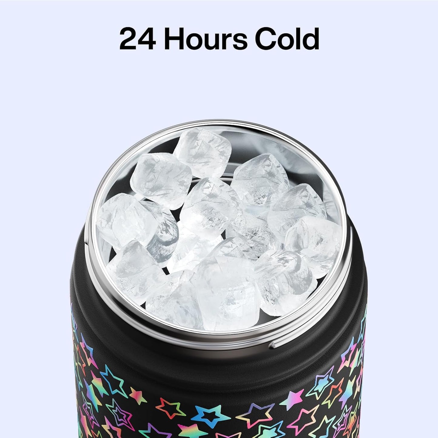 ENCOOL Insulated Water Bottle with Straw Stainless Steel Water Bottle, Leak-Proof, BPA-Free, Double Wall Vacuum Keeps Cold for 24 Hours for Sports, Travel, School (26 oz, Cotton Candy) - Colors B