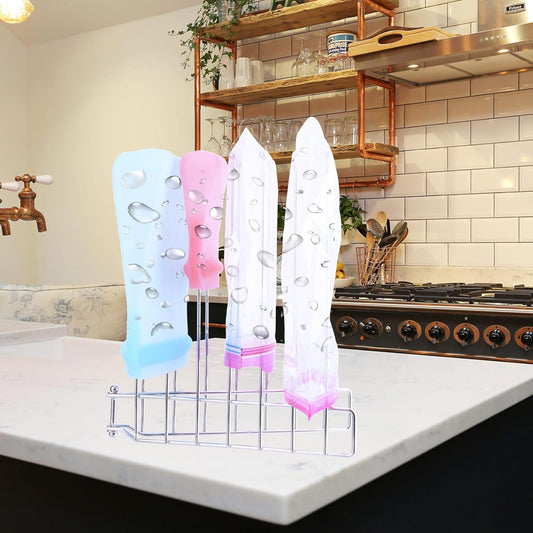 Foldable Bottle Drying Rack, Reusable Storage Bag Drying Rack, SUS 304 Stainless Steel Dryer Stand for Water Bottle Cup Mug Tumbler Cutting Board Lids