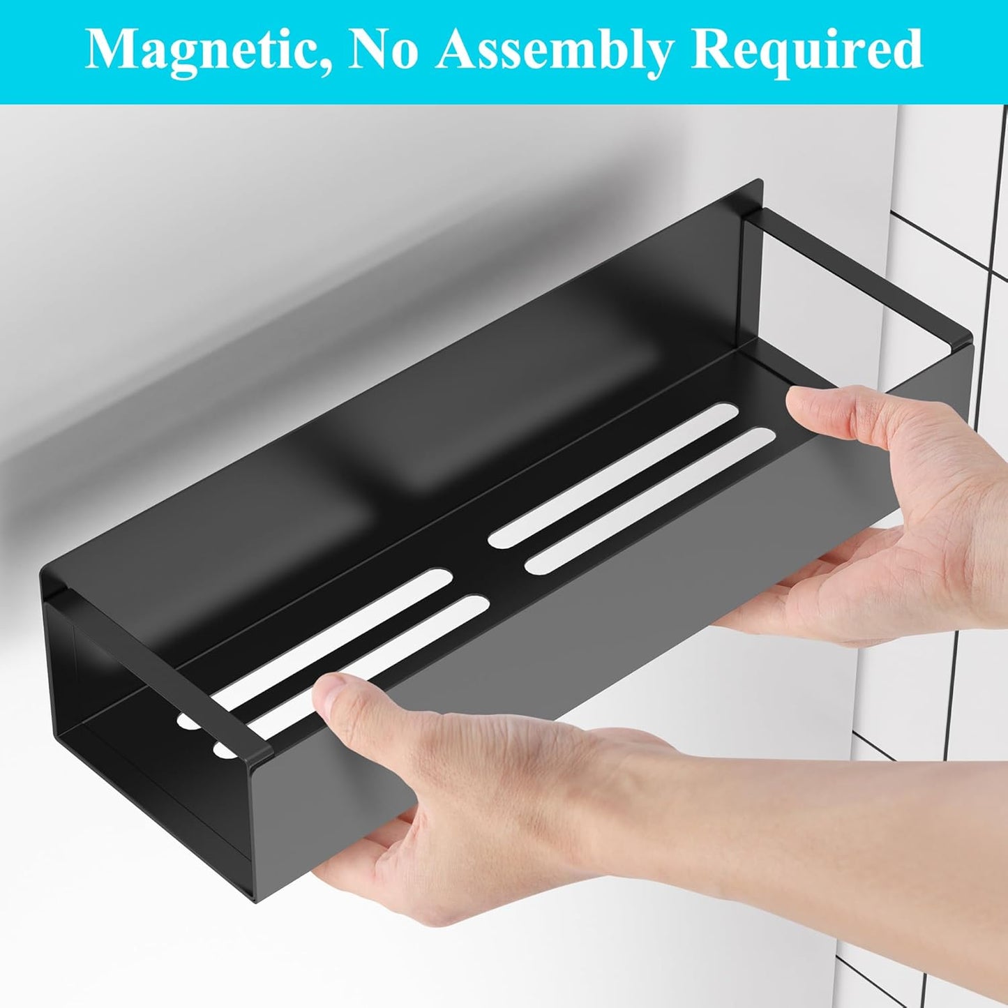 HuggieGems Magnetic Water Bottle Holder for Refrigerator, Cup Holder Organizer for Stanley and Tumbler for Kitchen, 4 Pack, Black