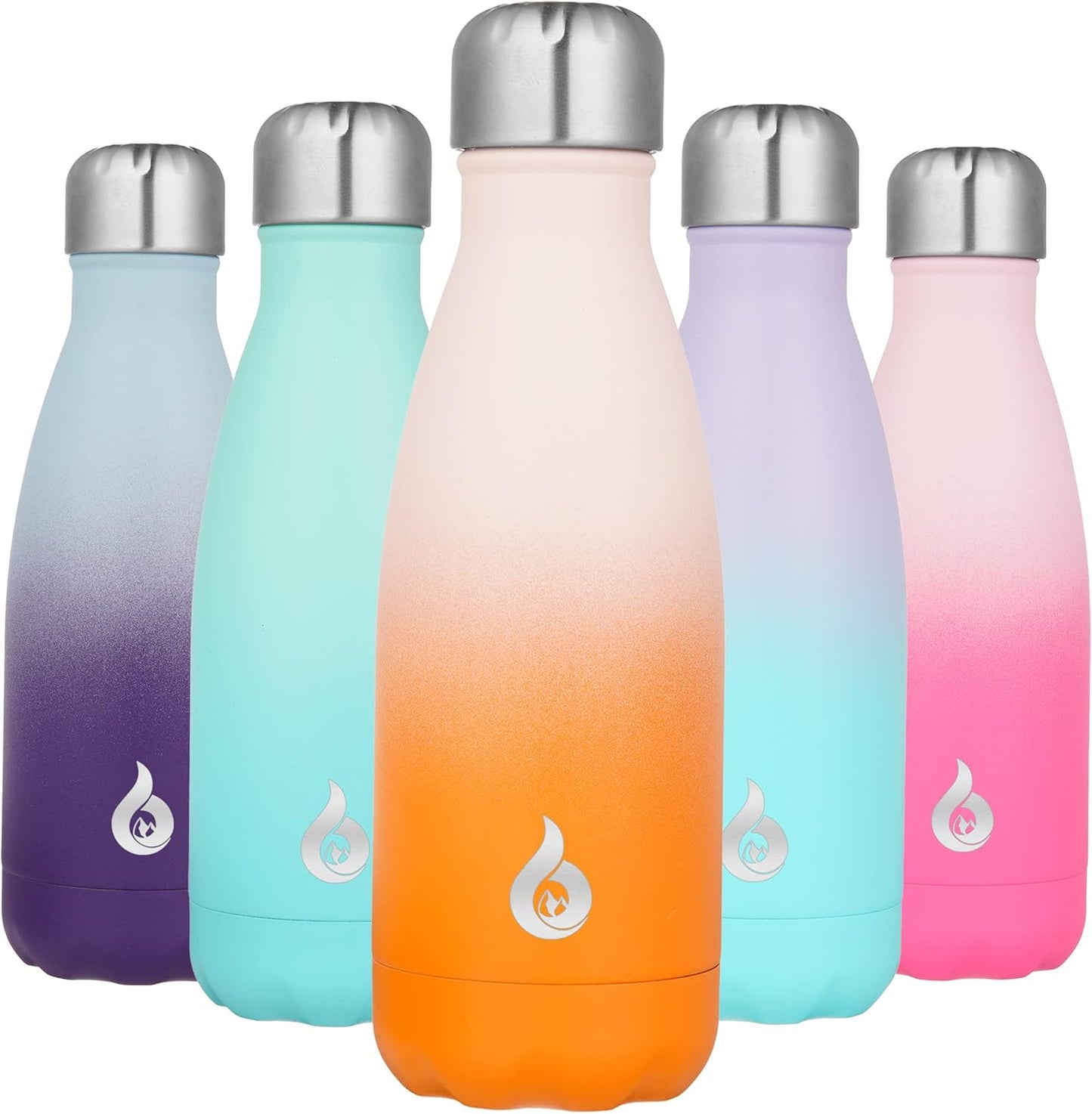 BJPKPK Insulated Water Bottle 12oz Small Stainless Steel Water Bottles Reusable Metal Thermal Keep Cold and Hot,Dreamy Purple - Colors A