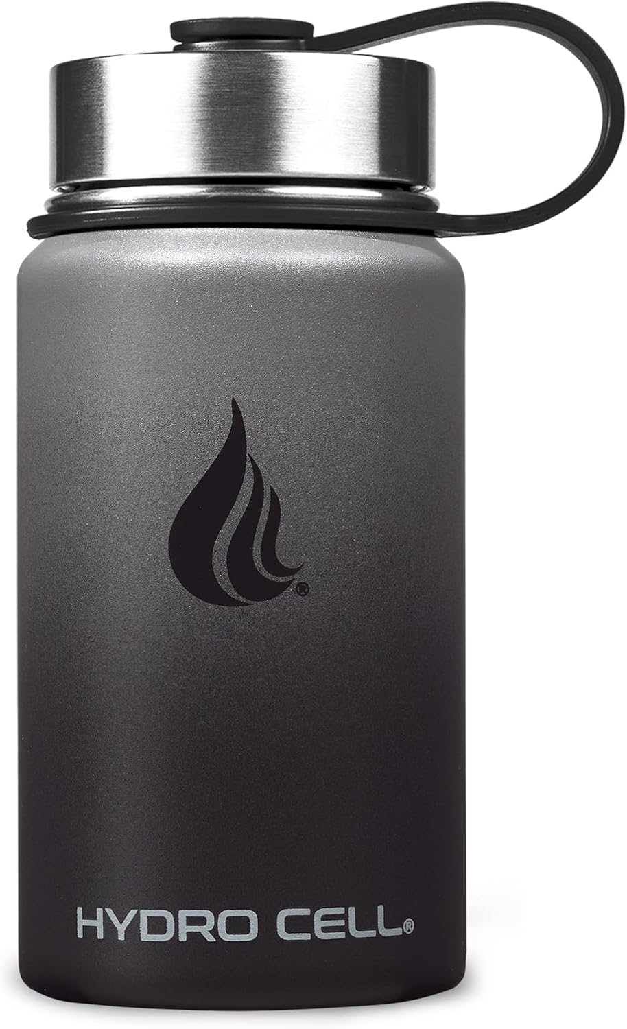 HYDRO CELL Stainless Steel Insulated Water Bottle with Straw - For Cold & Hot Drinks - Metal Vacuum Flask with Screw Cap and Modern Leakproof Sport Thermos for Adults (Neon 18oz)