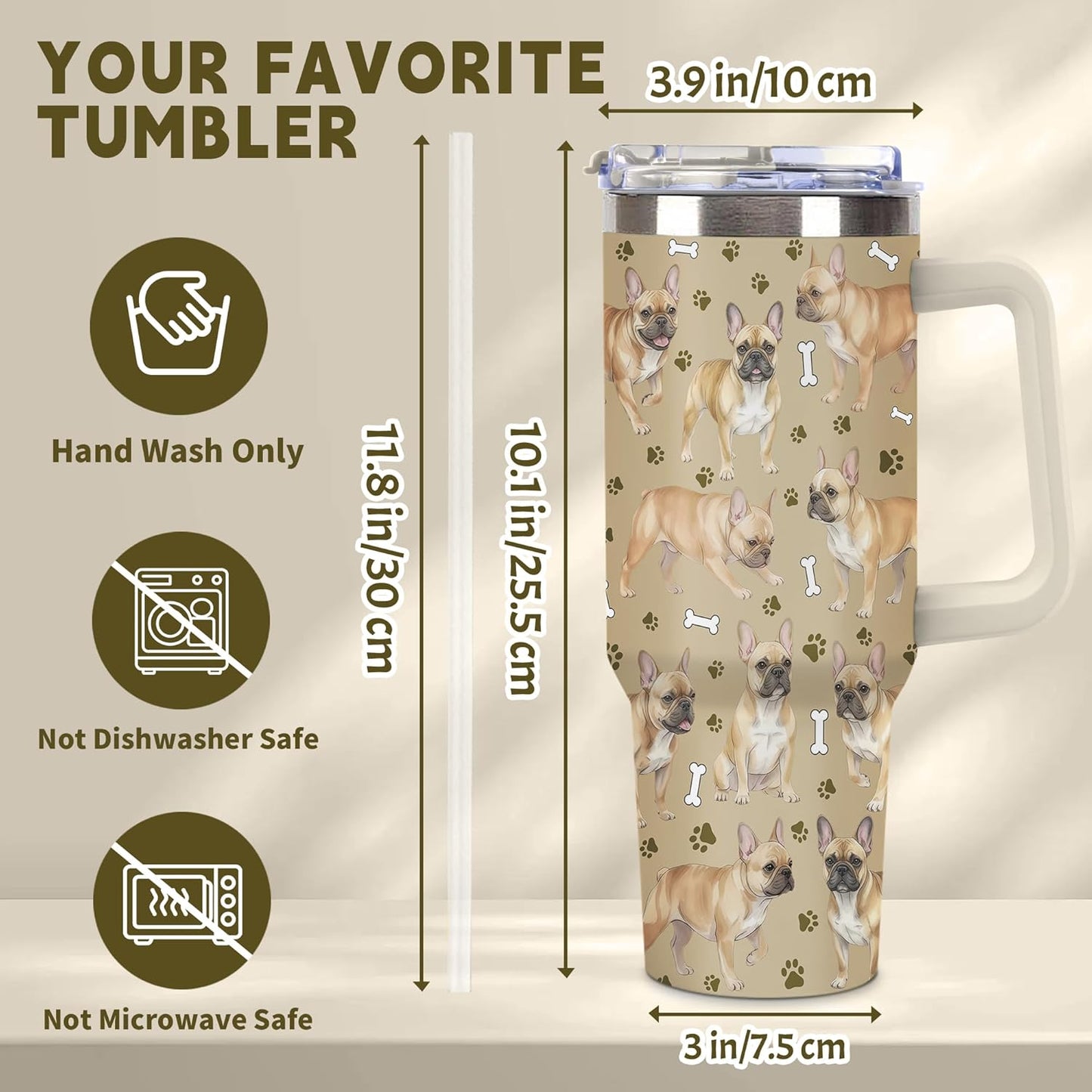 Beagle Gifts for Women Men, 40oz Stainless Steel Insulated Tumbler Travel Cup Mug, Funny and Unique Beagle Gifts for Dog Lover - Colors B