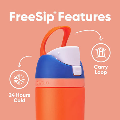 Owala FreeSip Insulated Stainless Steel Water Bottle with Straw, BPA-Free Sports Water Bottle, Great for Travel, 32 Oz, Denim