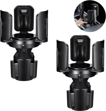 Car Cup Holder Expander Adapter (Adjustable) This Hill All Purpose Cup Holder Expander for Car with Rubber Fits Less Than 5.51" Large Bottles & Mugs & Foods & Drinks