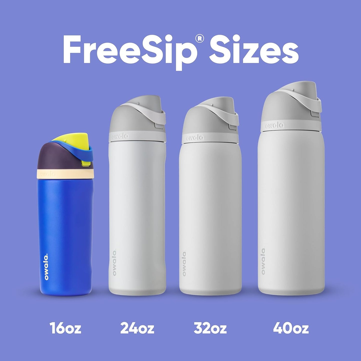 Owala FreeSip Insulated Stainless Steel Water Bottle with Straw, BPA-Free Sports Water Bottle, Great for Travel, 32 Oz, Denim