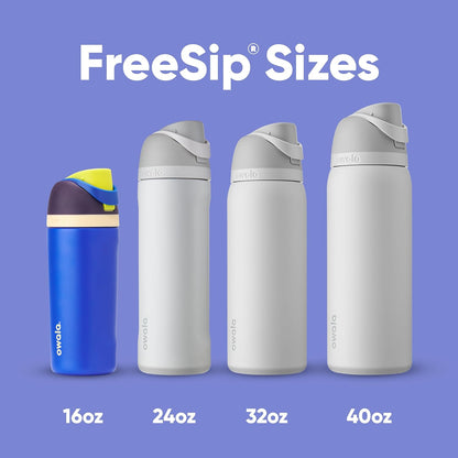 Owala FreeSip Insulated Stainless Steel Water Bottle with Straw, BPA-Free Sports Water Bottle, Great for Travel, 32 Oz, Denim
