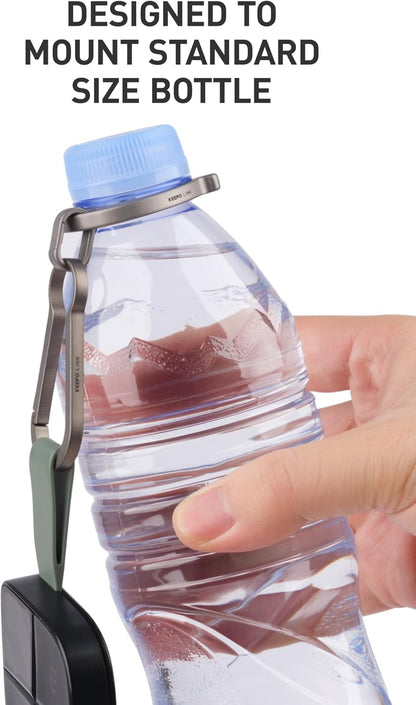 KEEPO LINK Titanium Water Bottle Holder, Keychain Water Bottle Clip for Everyday Carry Outdoor Hiking & Climbing, OLT04