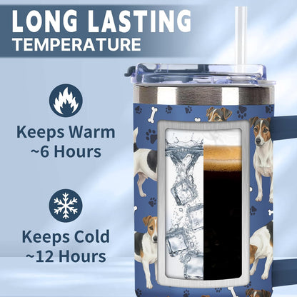 Beagle Gifts for Women Men, 40oz Stainless Steel Insulated Tumbler Travel Cup Mug, Funny and Unique Beagle Gifts for Dog Lover - Colors B