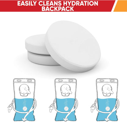 CleanHike Hydration Backpack Cleaning Tablets - (90 Tablets) Great for Reservoir Pack or Hydration Bladder, Individually Packed, Quickly Removes Stubborn Stains & Odors (3)