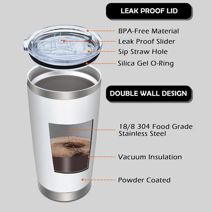 AIANJI 20oz Tumbler Bulk Stainless Steel Tumblers with Lid Vacuum Insulated Double Wall Travel Coffee Mug Powder Coated Tumbler Cup for Hot and Cold Drinks(Stainless Steel, 1 pack)