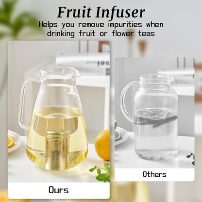 316L Stainless Steel Fruit Infuser for Water Bottles & Pitchers,BPA-Free Plastic-Free,Hot/Cold Safe Dishwasher Safe(2-Pack)