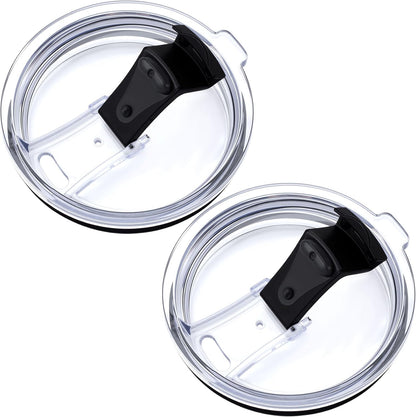 HINZIC 5 Pack Replacement Lids for 20 oz Tumbler,Travel Spill Proof Resistant Cup Lids Covers with Slider Switch fit Coffee Cups and More, Straw Friendly,Black