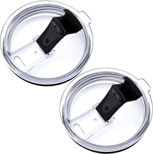 HINZIC 5 Pack Replacement Lids for 20 oz Tumbler,Travel Spill Proof Resistant Cup Lids Covers with Slider Switch fit Coffee Cups and More, Straw Friendly,Black