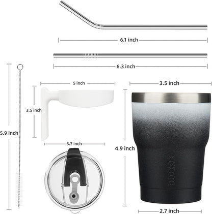 BJPKPK Tumbler With Handle And Straw Lid 40 oz Stainless Steel Insulated Coffee Tumbler Cups For Home, Office or Car,Turquoise