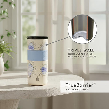 Elemental Artisan Insulated Tumbler, Triple Wall Coffee Travel Mug, Reusable Stainless Steel Coffee Tumbler with Ceramic Lid, Thermal Coffee Cups for Hot (6 Hrs) & Cold (18 Hrs), 16oz - Forest Green