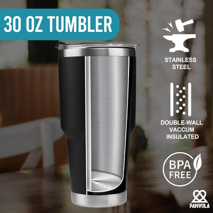 Panvola Tears of My Pickleball Opponents Tumbler Sports Player Coach Gifts Vacuum Insulated Stainless Steel Tumbler With Removable Lid And Straw (30 oz)