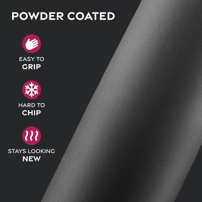 FineDine Water Bottle - Stainless Steel Insulated Water Bottle with Straw Lid, Flip Lid & Wide-Mouth Cap - Keeps Hot and Cold - 25 Oz / 739ml - Dreamy Purple