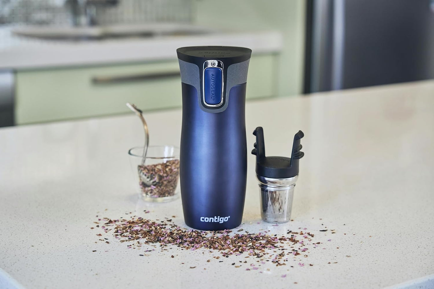 Contigo West Loop Autoseal Travel Mug, Stainless Steel Thermal Mug, Vacuum Flask, Leakproof Tumbler, Coffee Mug with BPA-Free Easy-Clean Lid