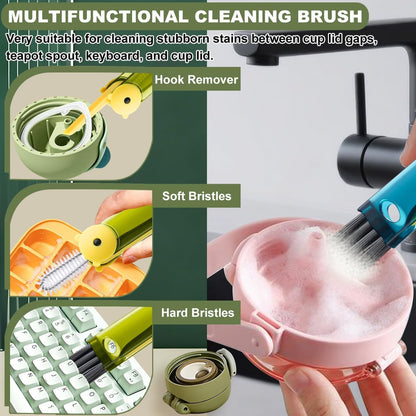 3 in 1 Cup Lid Cleaning Brush, Portable Cup Cleaner Brush, New Water Bottle Lid Cleaner Brush, Multifunctional Cleaning Brush - Home Kitchen Cleaning Tools for Tight Spaces & Bottle Gaps, 3 PCS