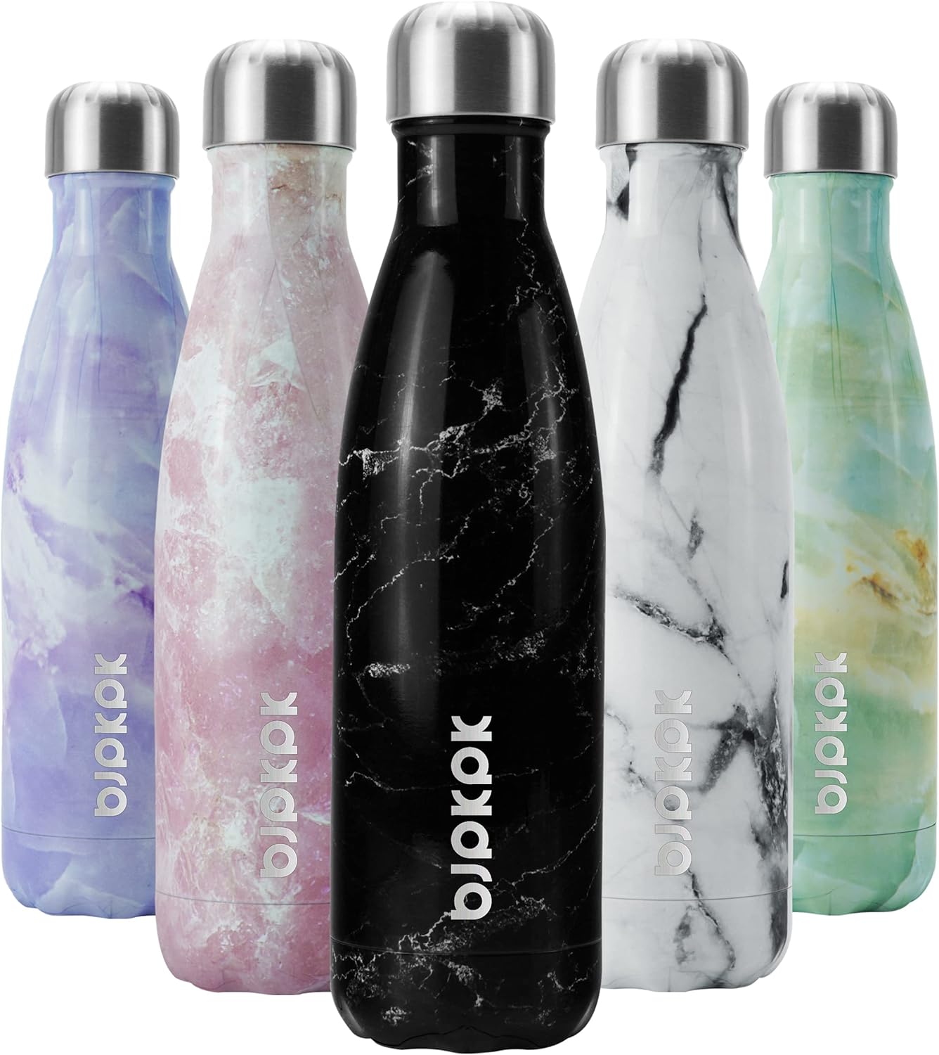 BJPKPK Insulated Water Bottle 12oz Small Stainless Steel Water Bottles Reusable Metal Thermal Keep Cold and Hot,Dreamy Purple - Colors B