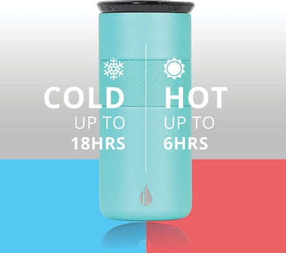 Elemental Artisan Insulated Tumbler, Triple Wall Coffee Travel Mug, Reusable Stainless Steel Coffee Tumbler with Ceramic Lid, Thermal Coffee Cups for Hot (6 Hrs) & Cold (18 Hrs), 16oz - Forest Green