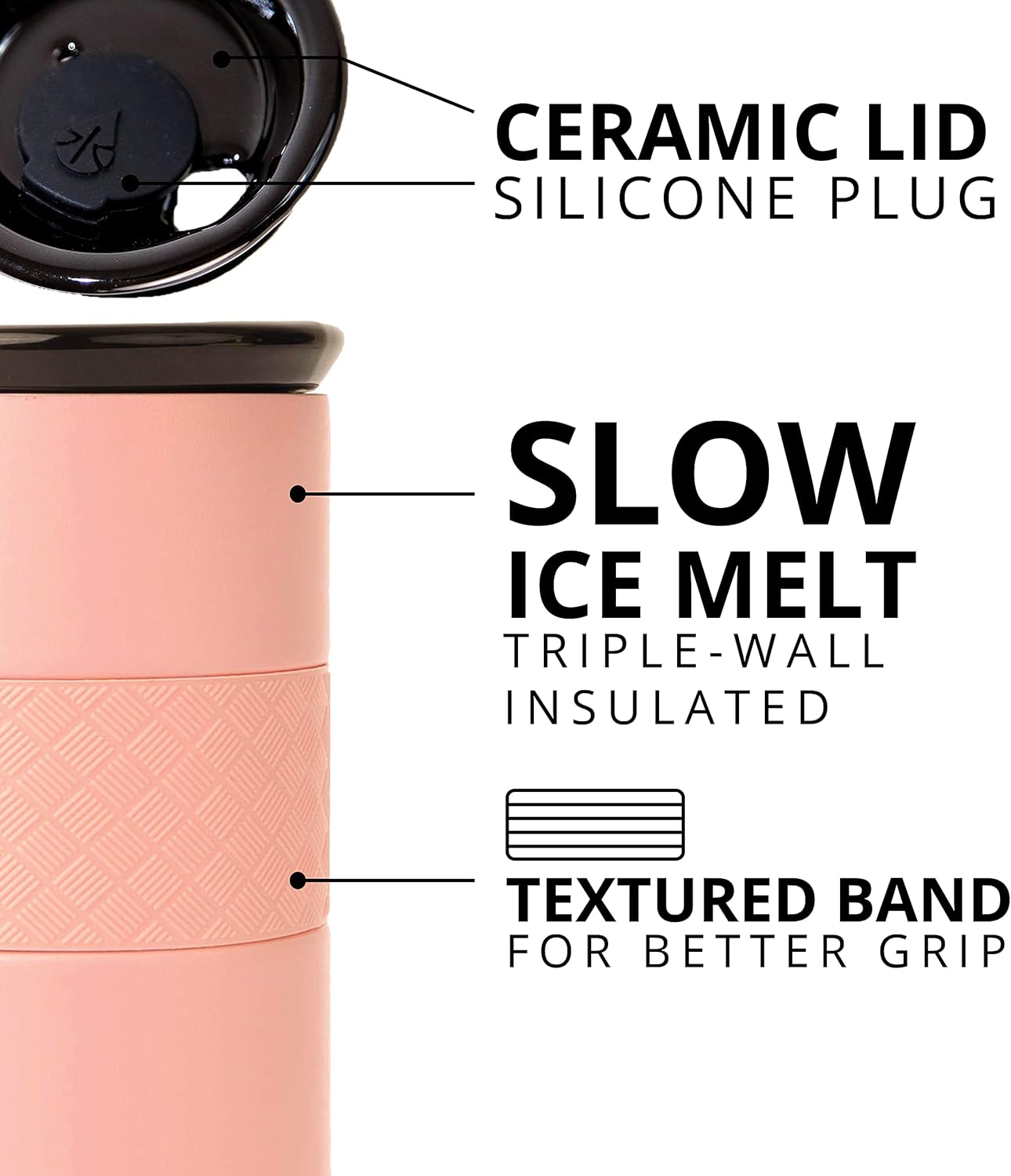 Elemental Artisan Insulated Tumbler, Triple Wall Coffee Travel Mug, Reusable Stainless Steel Coffee Tumbler with Ceramic Lid, Thermal Coffee Cups for Hot (6 Hrs) & Cold (18 Hrs), 16oz - Forest Green