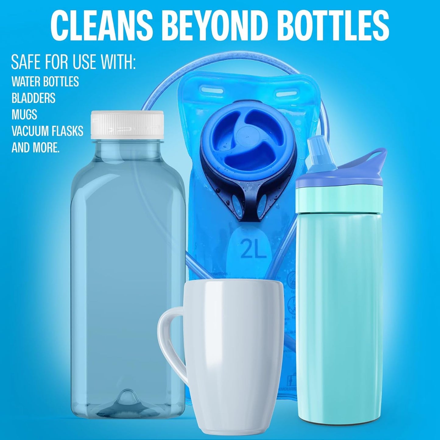 Sudstainables Water Bottle Cleaning Tablets – 36-Pack | Chlorine-Free & Odor-Control Formula | Water Bottle Cleaner, Flasks, Hydration Packs & Travel Mugs | Washer Tablets for Home, Hiking & Camping
