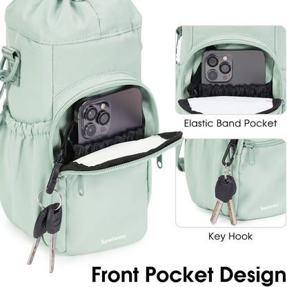 sportsnew Water Bottle Holder 40oz Crossbody Insulated Cup Sleeve Water Bottle Carrier Sling Bag with Phone Pocket, Walking