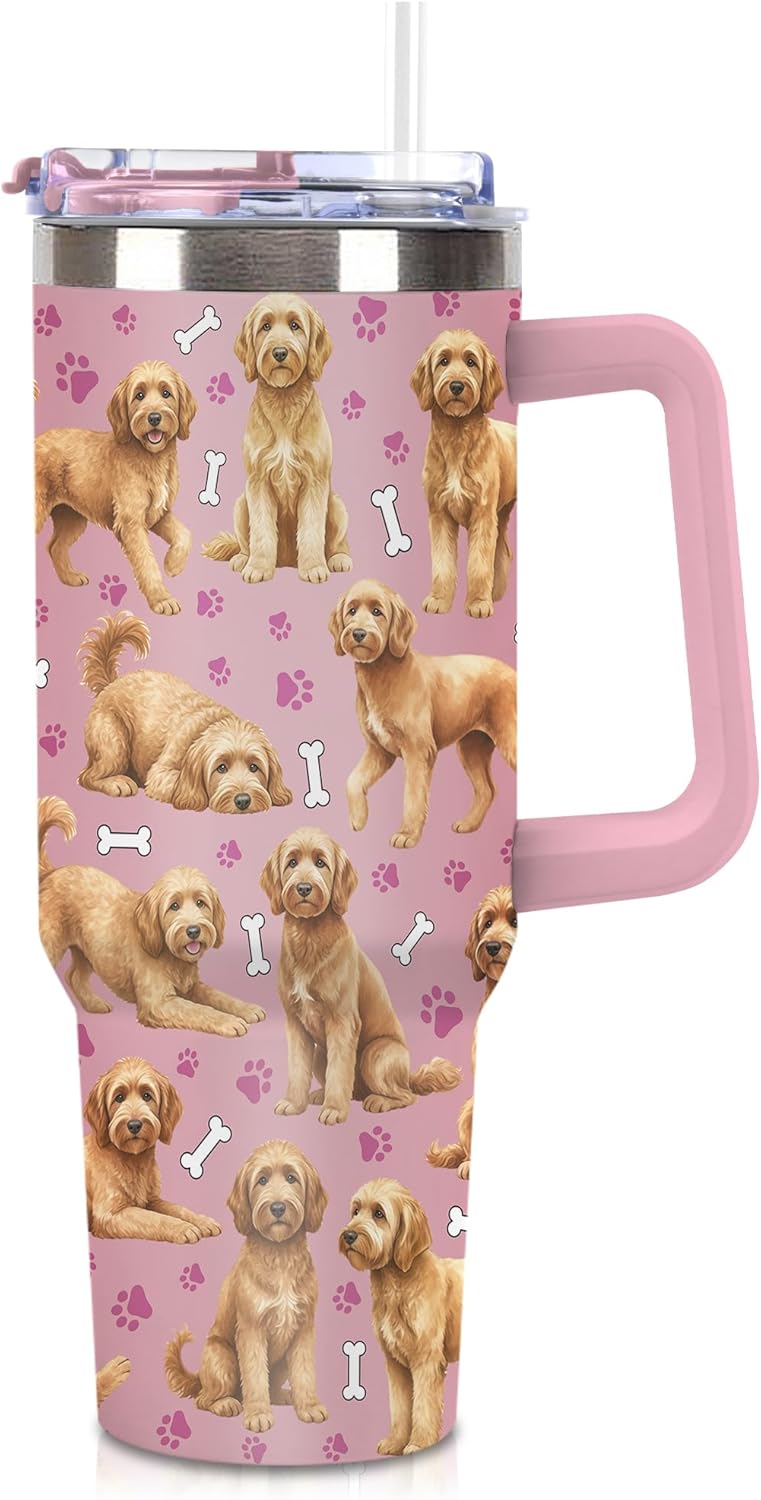 Beagle Gifts for Women Men, 40oz Stainless Steel Insulated Tumbler Travel Cup Mug, Funny and Unique Beagle Gifts for Dog Lover - Colors B