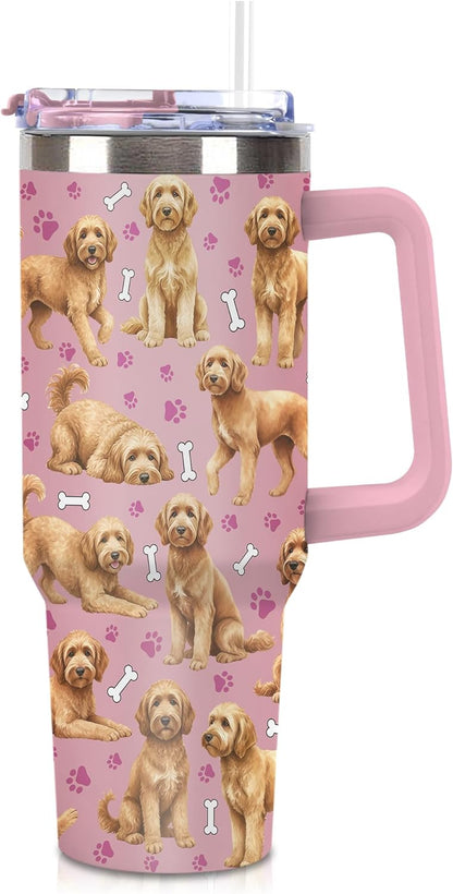 Beagle Gifts for Women Men, 40oz Stainless Steel Insulated Tumbler Travel Cup Mug, Funny and Unique Beagle Gifts for Dog Lover - Colors B