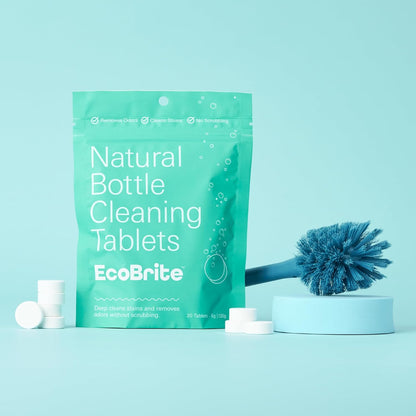 Owala EcoBrite All Natural, Powerful Cleaning Tablets, Cleans Stainless Steel, Tumbler, Insulated, Reusable, and Plastic Water Bottles, Chlorine and Phosphate Free (Pack of 10)