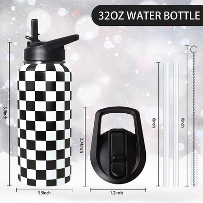 32 oz Pickleball Insulated Water Bottle with Straw - Pickleball Gym Hiking Sports Coffee Mug | Perfect Pickleball Gifts for Women, Pickleball Decor Accessories