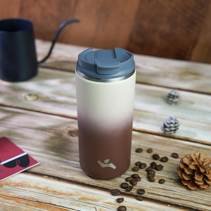 Konokyo Tumbler with Lid, 16 oz Travel Coffee Mug Double Wall Vacuum Stainless Steel Thermal Metal Cup Insulated Water Bottle,Navy Blue