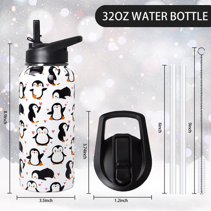 32 oz Pickleball Insulated Water Bottle with Straw - Pickleball Gym Hiking Sports Coffee Mug | Perfect Pickleball Gifts for Women, Pickleball Decor Accessories
