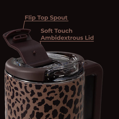 HydroJug Coffee Traveler 20 oz - Leak-Resistant, Ceramic-Lined Insulated Travel Coffee Mug for Hot or Cold Drinks with Flip Lid & Handle, Dishwasher Safe Coffee Tumbler, Cascade
