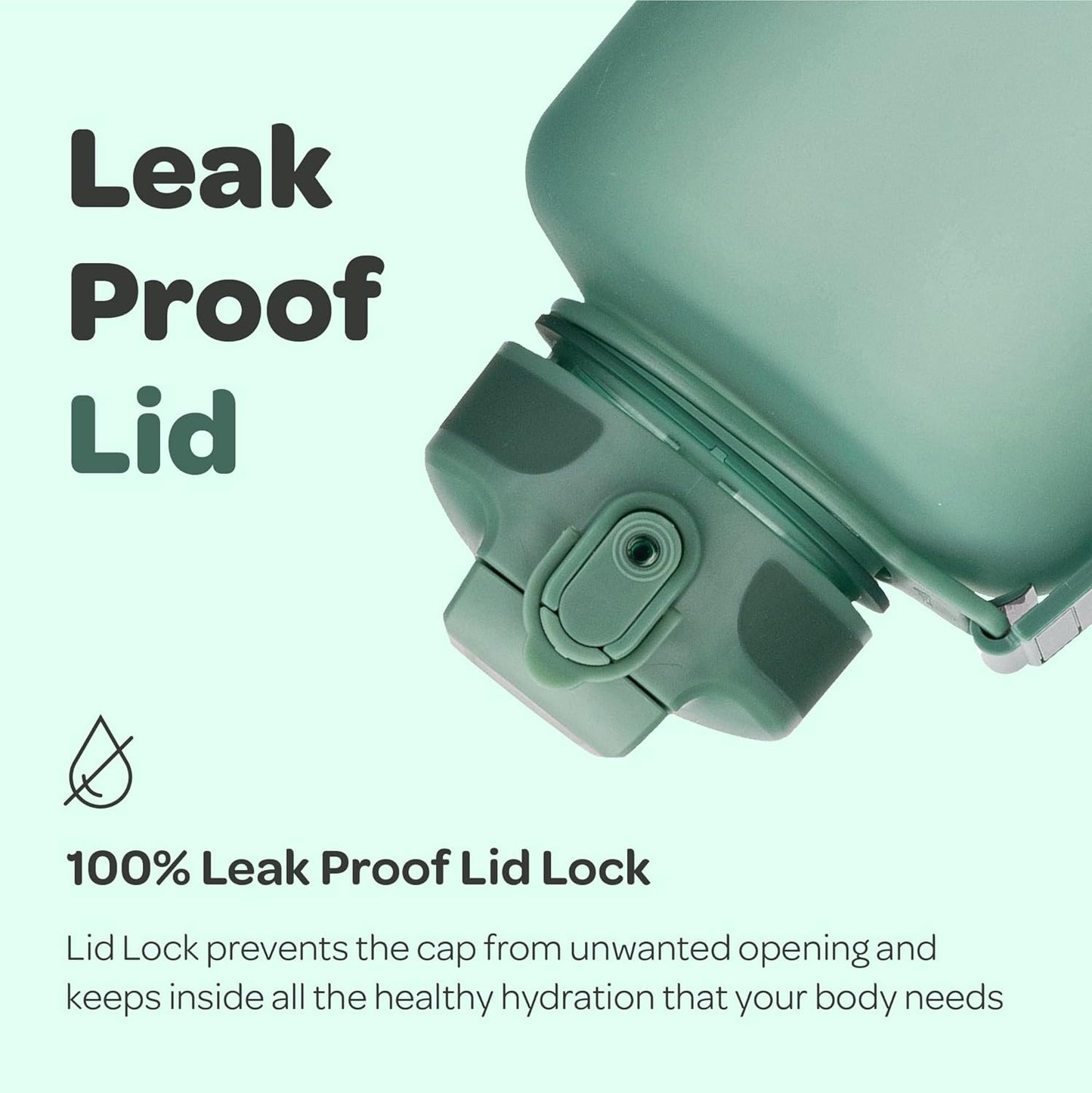 Hydracy Water Bottle with Time Marker -Large BPA Free Water Bottle & No Sweat Sleeve -Leak Proof Gym Bottle with Times to Drink - Ideal for Fitness Sports & Outdoors