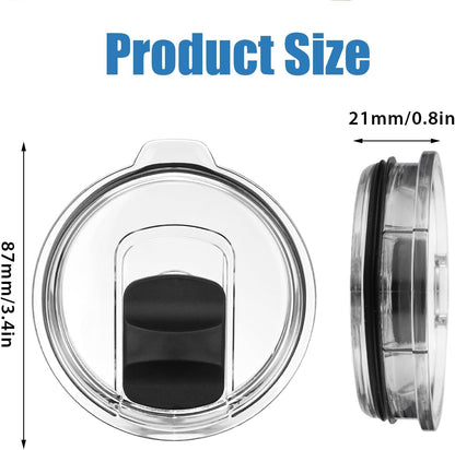 3 Pack Tumbler Lids for Yeti, 20 oz Magnetic Replacement Tops for 20 oz Tumbler, 16 oz Pints, 10/24 oz Mug, 10 oz Lowball, Spill Proof Covers with Magnetic Slider for Ozark Trail, Old Style Rtic