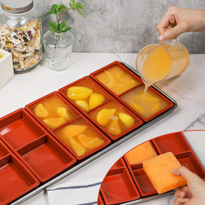 Webake Silicone Water Bottle Ice Cube Trays Mold Set of 2, Easy Release Long Ice Cube Sticks For Cocktail and Whisky