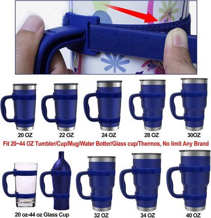 20 Oz 30 Oz 40 Oz Tumbler Handle Adjustable Fit for YETI, RTIC, Ozark Trail, Travel Mug Cup, SIC, Rambler, and All Brands Tumbler Cup