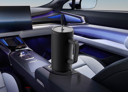 Meoky 40 oz Tumbler with Handle and Straw: Stainless Steel Insulated Tumbler with Lid and Straw - 100% Leak Proof Tumbler for Car Cup Holders - Travelers Commuters Workers, Donut