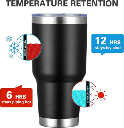 MEWAY 30oz Tumbler Double Wall Vacuum Insulated Travel Mug, Stainless Steel Tumbler with Lid, Durable Powder Coated Insulated Coffee Cup for Cold & Hot Drinks (Silver,1 PACK)