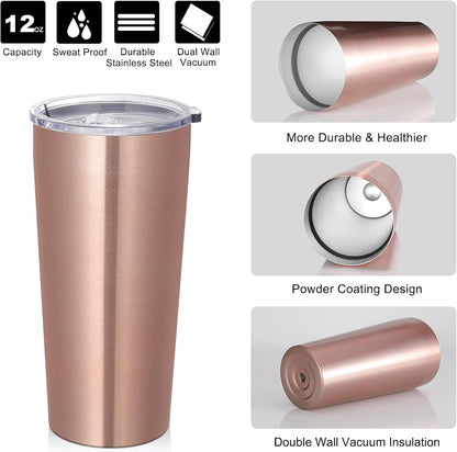 VEGOND 20oz Tumbler Bulk with Lid and Straw 1 Pack, Stainless Steel Vacuum Insulated Tumbler, Double Wall Coffee Cup Travel Mug, River Green