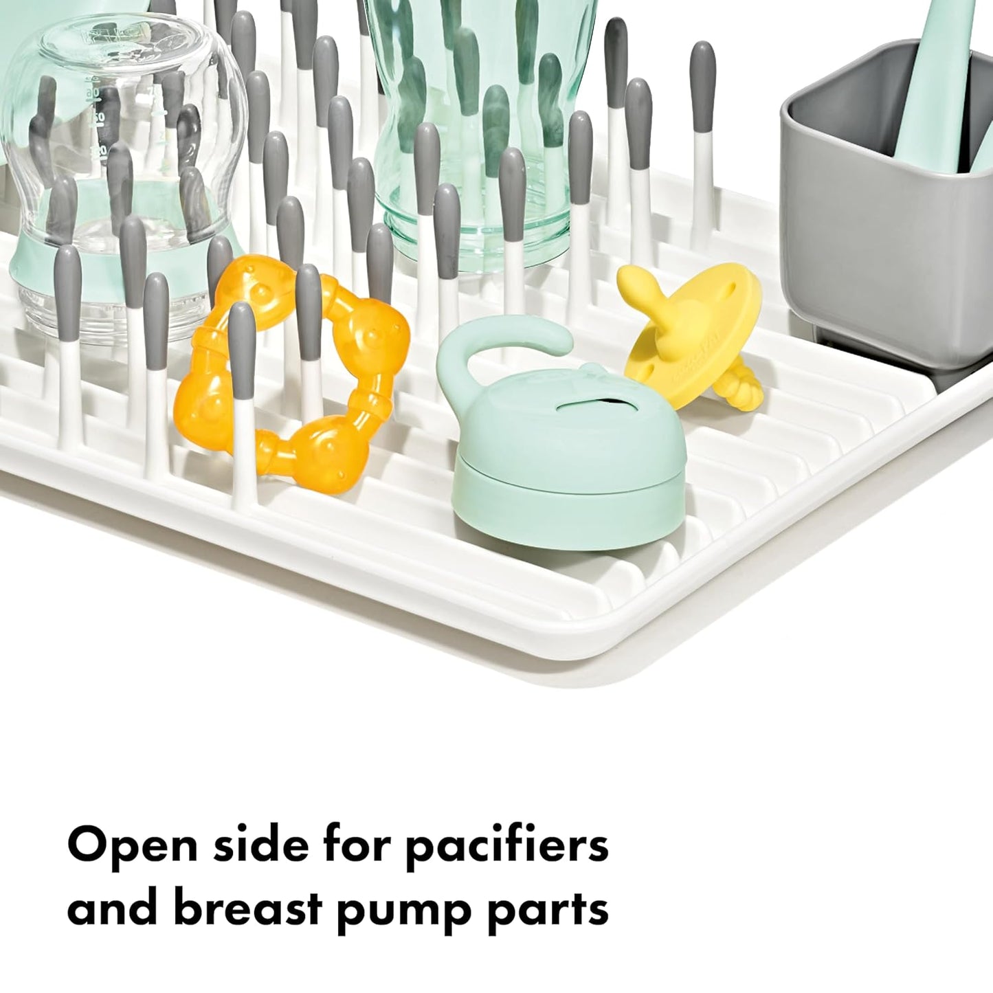 OXO Tot Baby Bottle Drying Rack, Gray, Newborn Essentials Must-Have